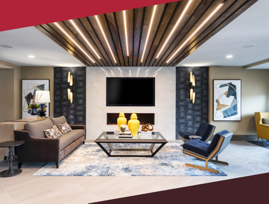 A warm and inviting residential lobby - JAG Management Company Jefferson Apartment Group property manager jobs